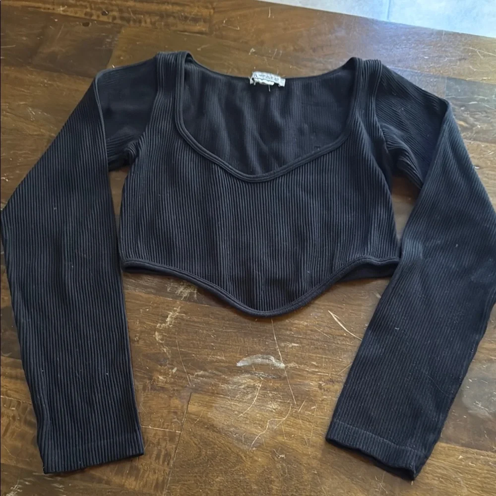 Zara Elegant Black Knit Blouse - Picture 1 of 3